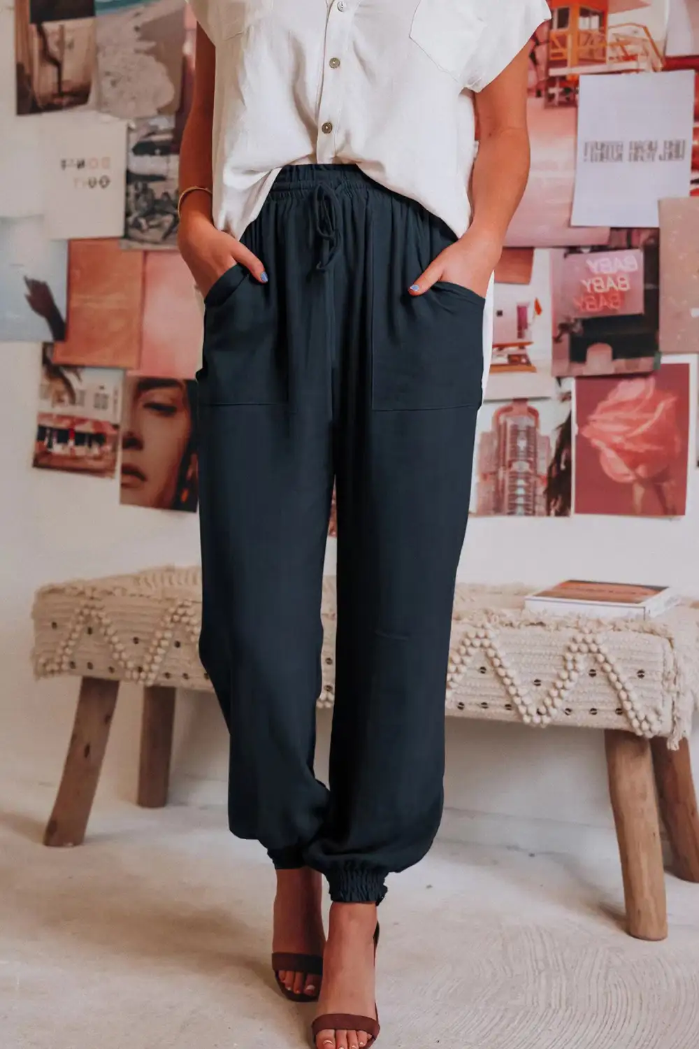 Relaxed Drawstring Everyday Pants