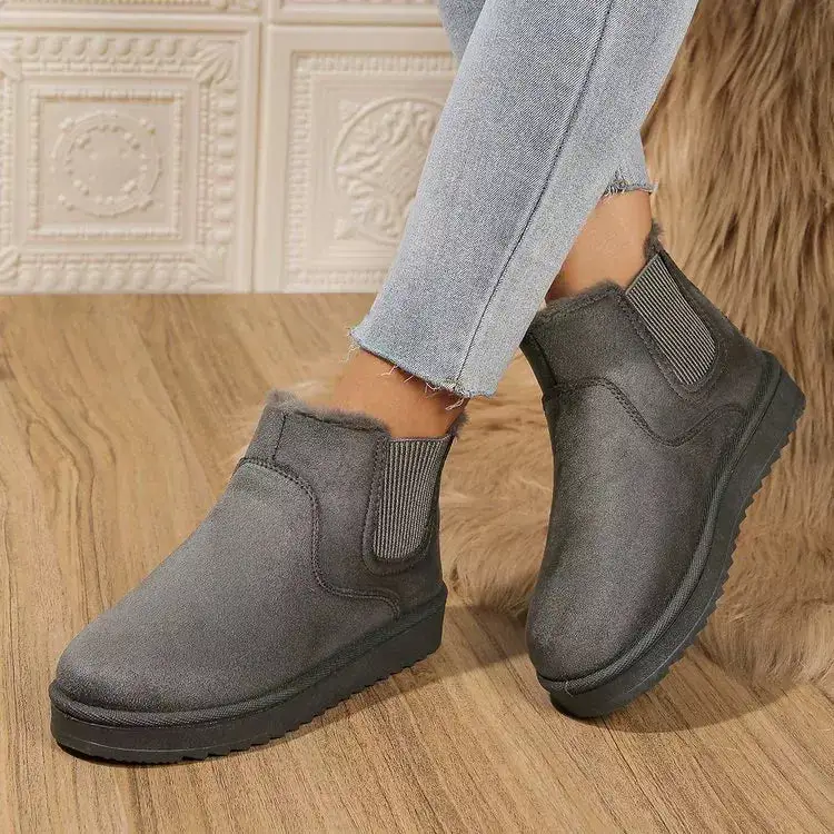 Soft Round Toe Platform Boots