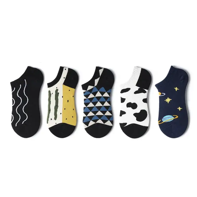 Quirky Animal Print Sneaker Socks