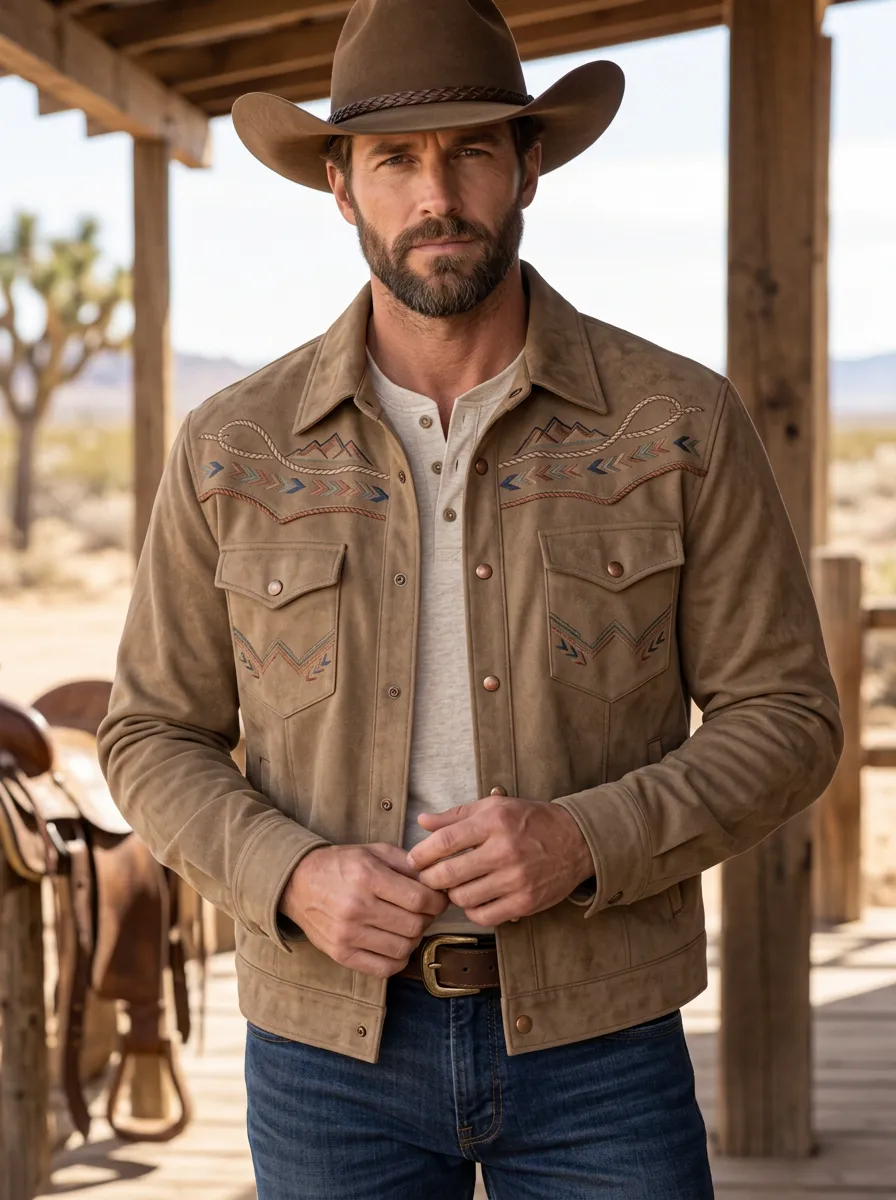 Men's Western Cowboy Mountain Jacket