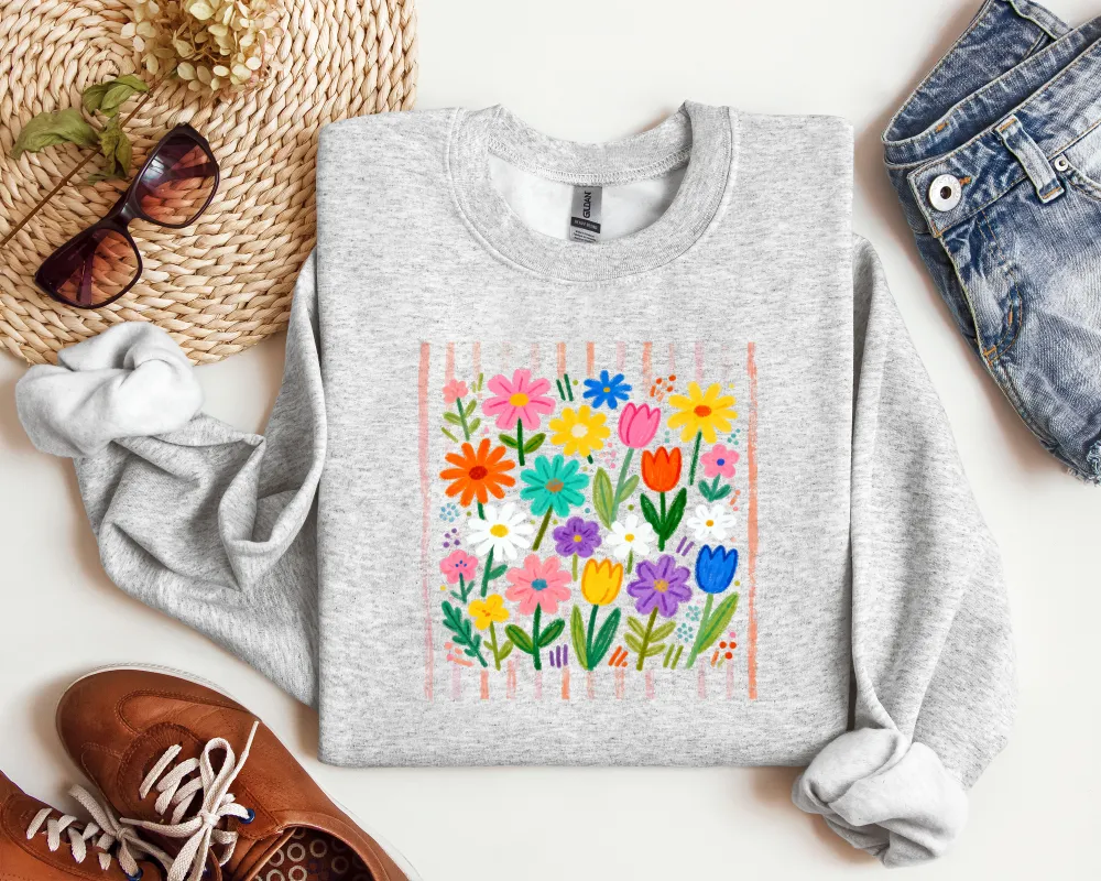 Wildflower Graphic Crewneck Sweatshirt