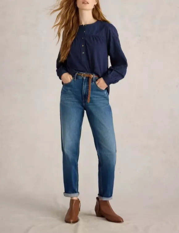 Crew Neck Dobby Mix Shirt