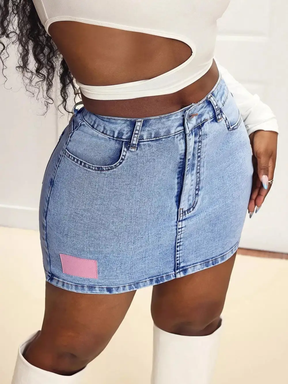 Trim Tidy Denim Skirt