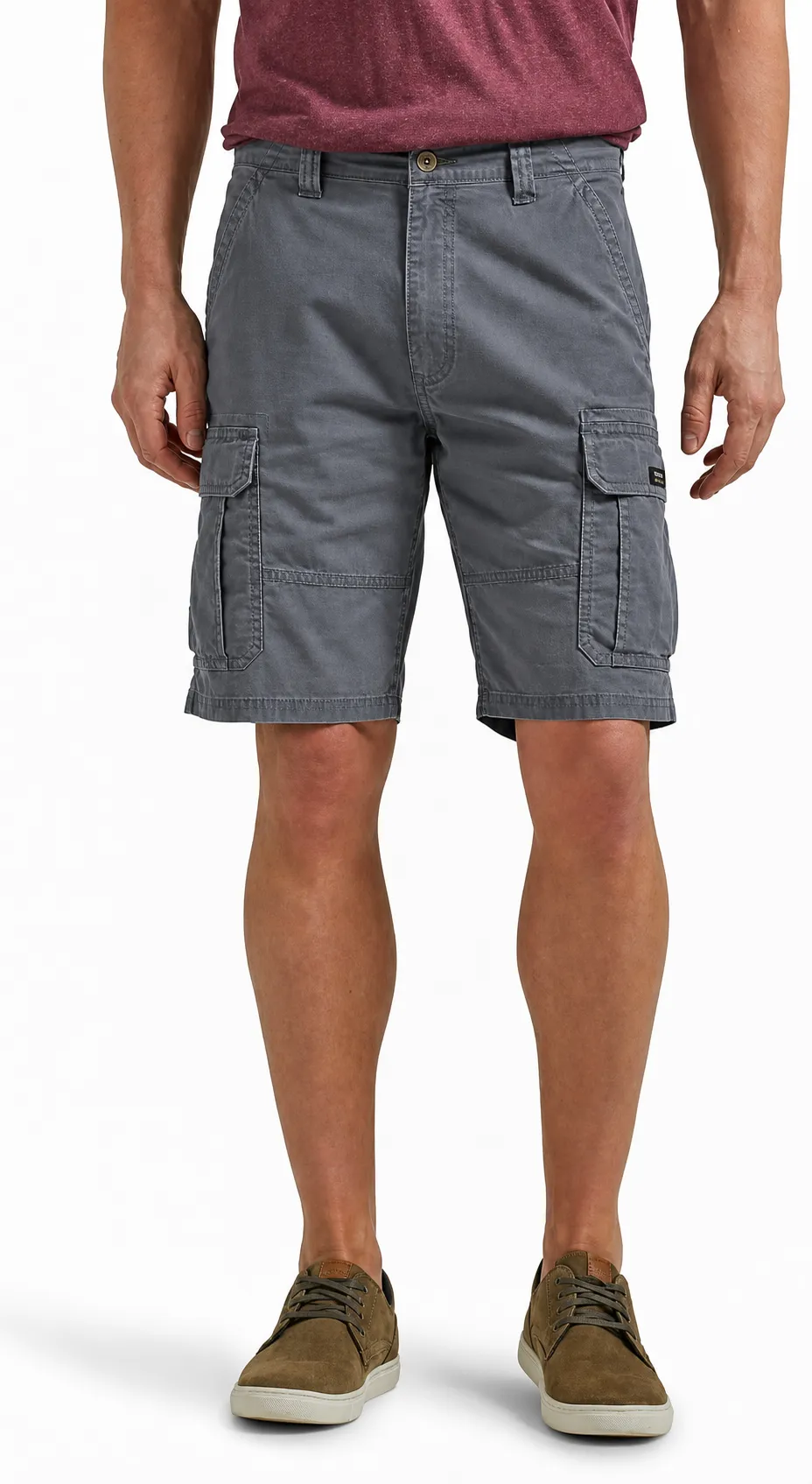 Men's Washed Cotton Twill Cargo Shorts