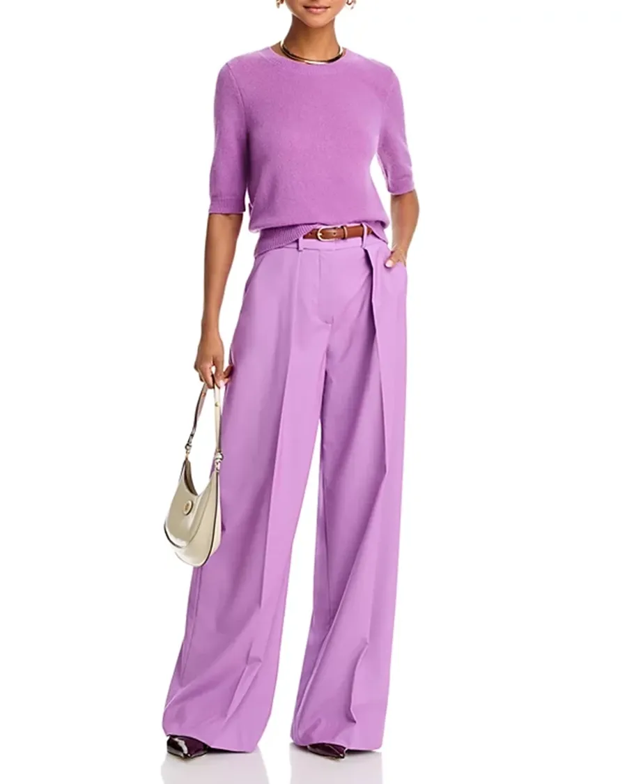 Removable Embossed Leather Belt Pants