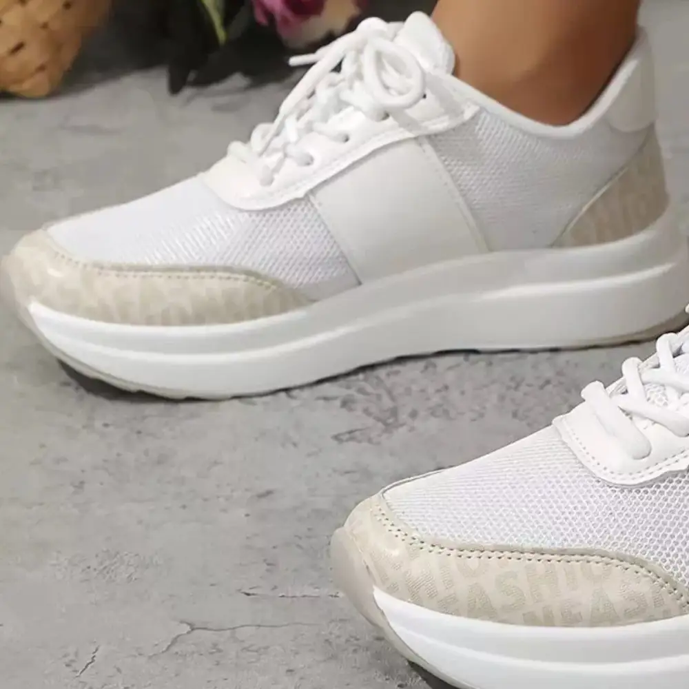 Classic Round Toe Lace-Up Sneakers