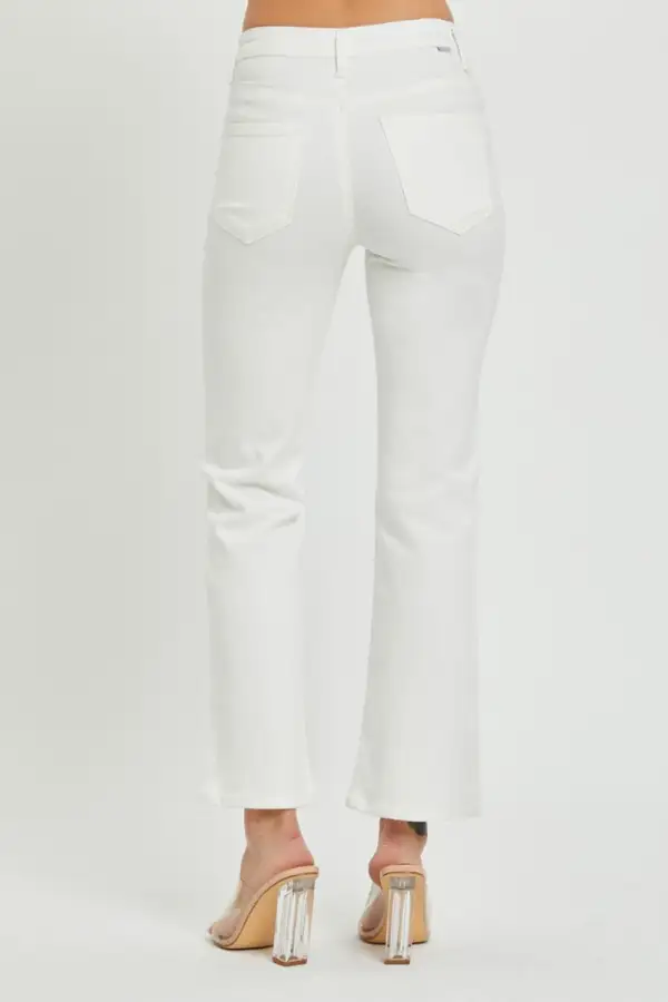 Casual Mid Rise Flare Leg Pocketed Denim Jeans