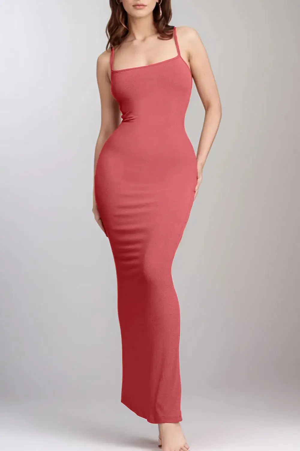 Built In Shapewear Sleeveless Maxi Dress Maxi Dress