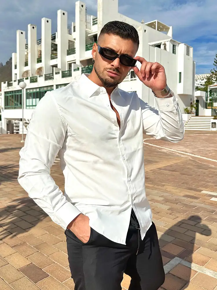 Casual Button Down Dress Shirt