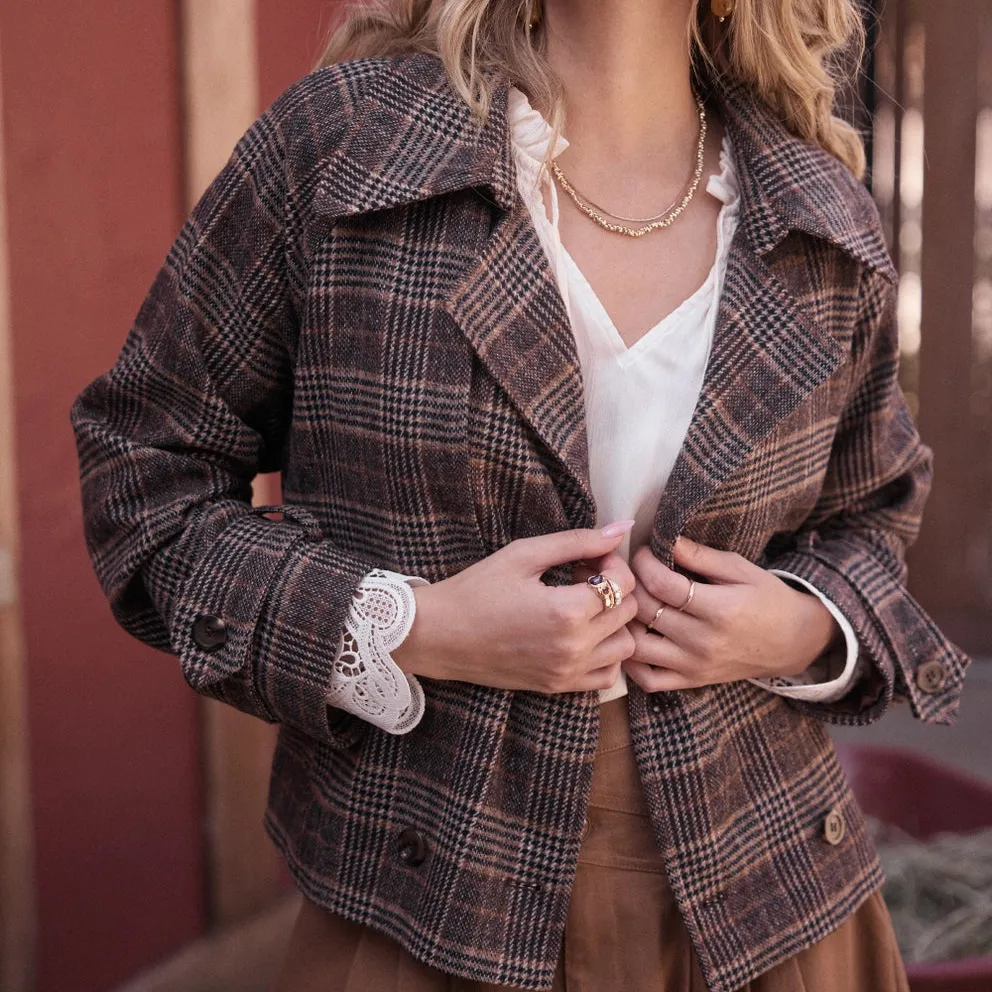 Plaid Cropped Jacket