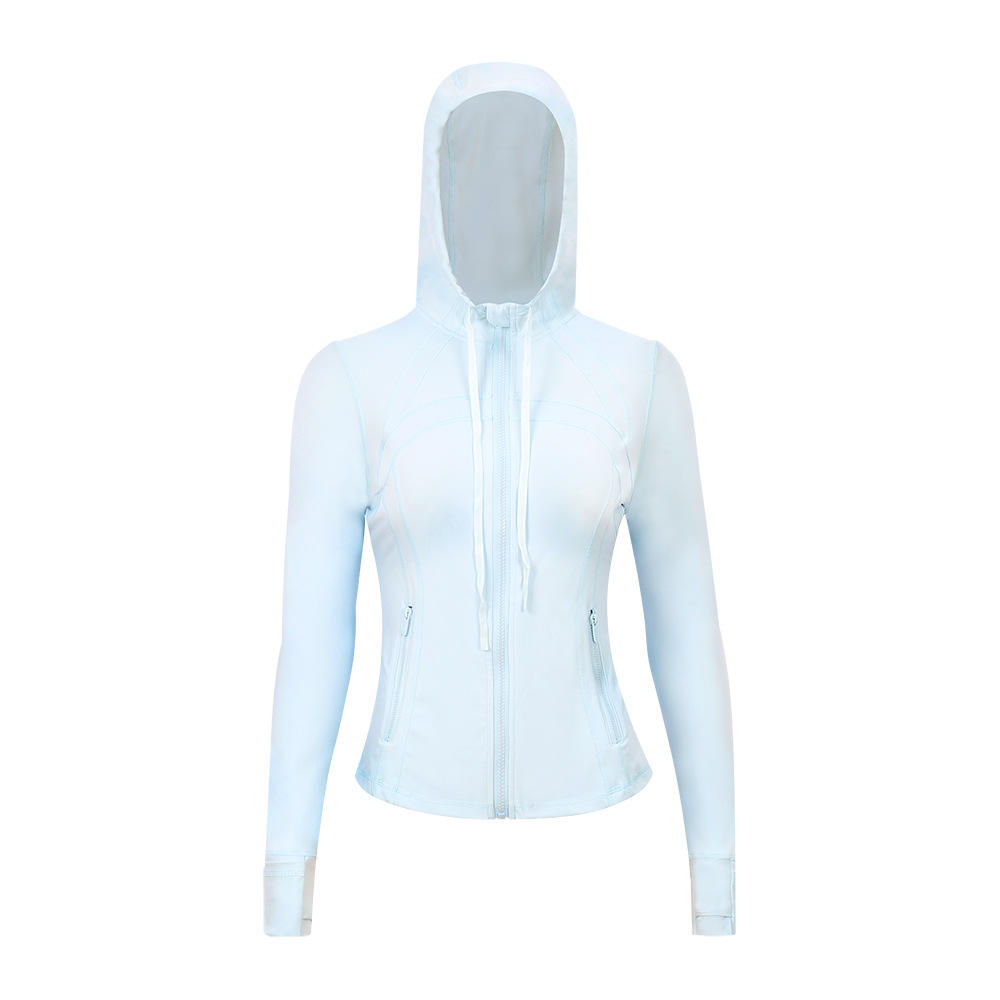 Women’s Slim Fit Hooded Zip-Up Workout Jacket