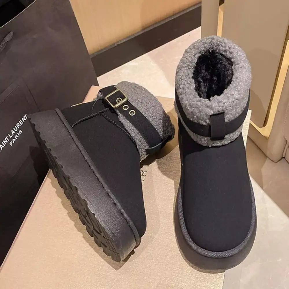 Cozy Plush Lined Winter Ankle Boots