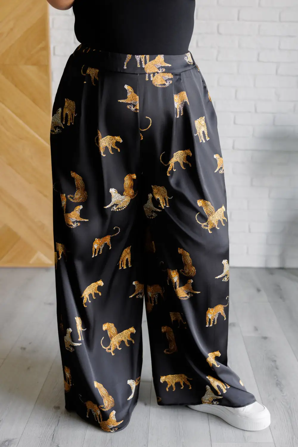 Legendary In Leopard Satin Wide Leg Pants