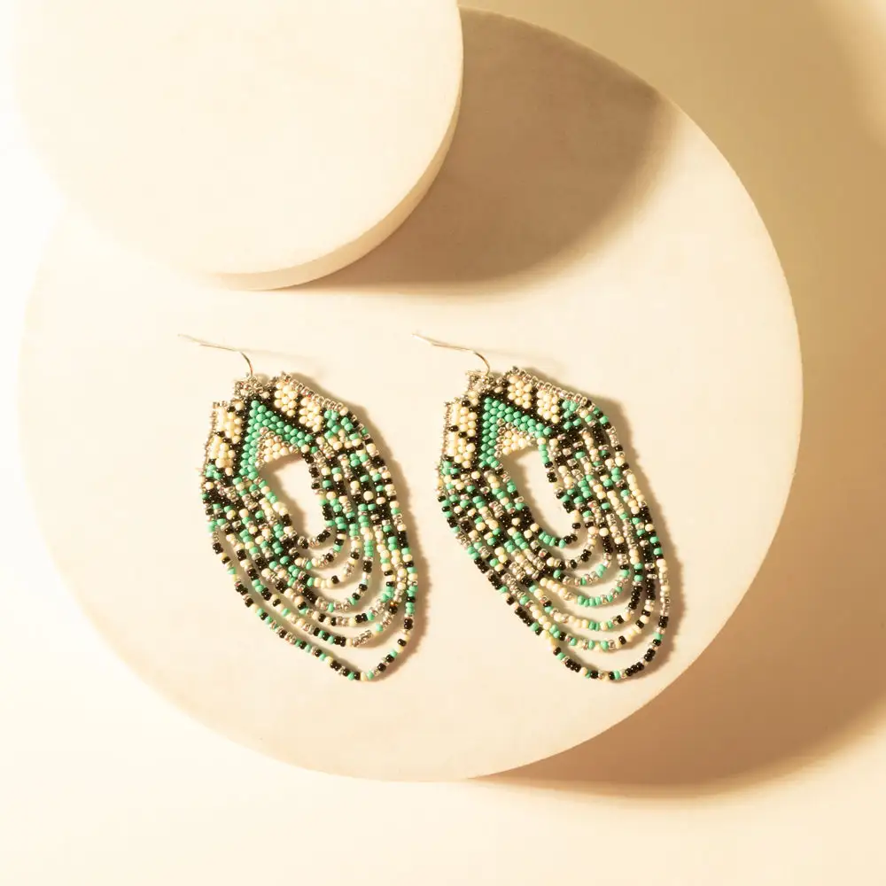 Expressive Detailed Artful Stone Accent Earrings