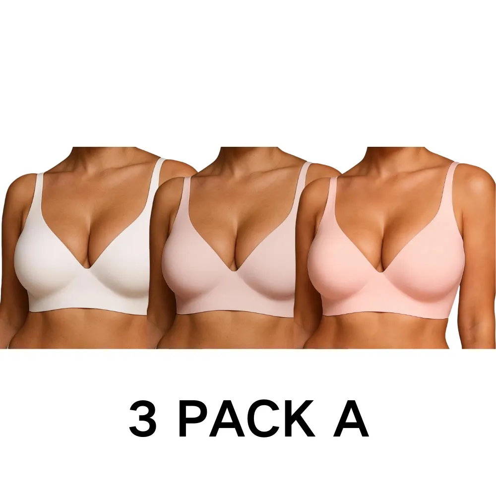 Seamless shaping Vneck bra, no underwire, Adjustable, buttery soft, supportive, breathable, Everyday bra