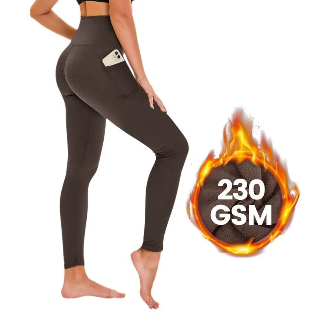 Women's High Waisted Fleece Yoga Pants