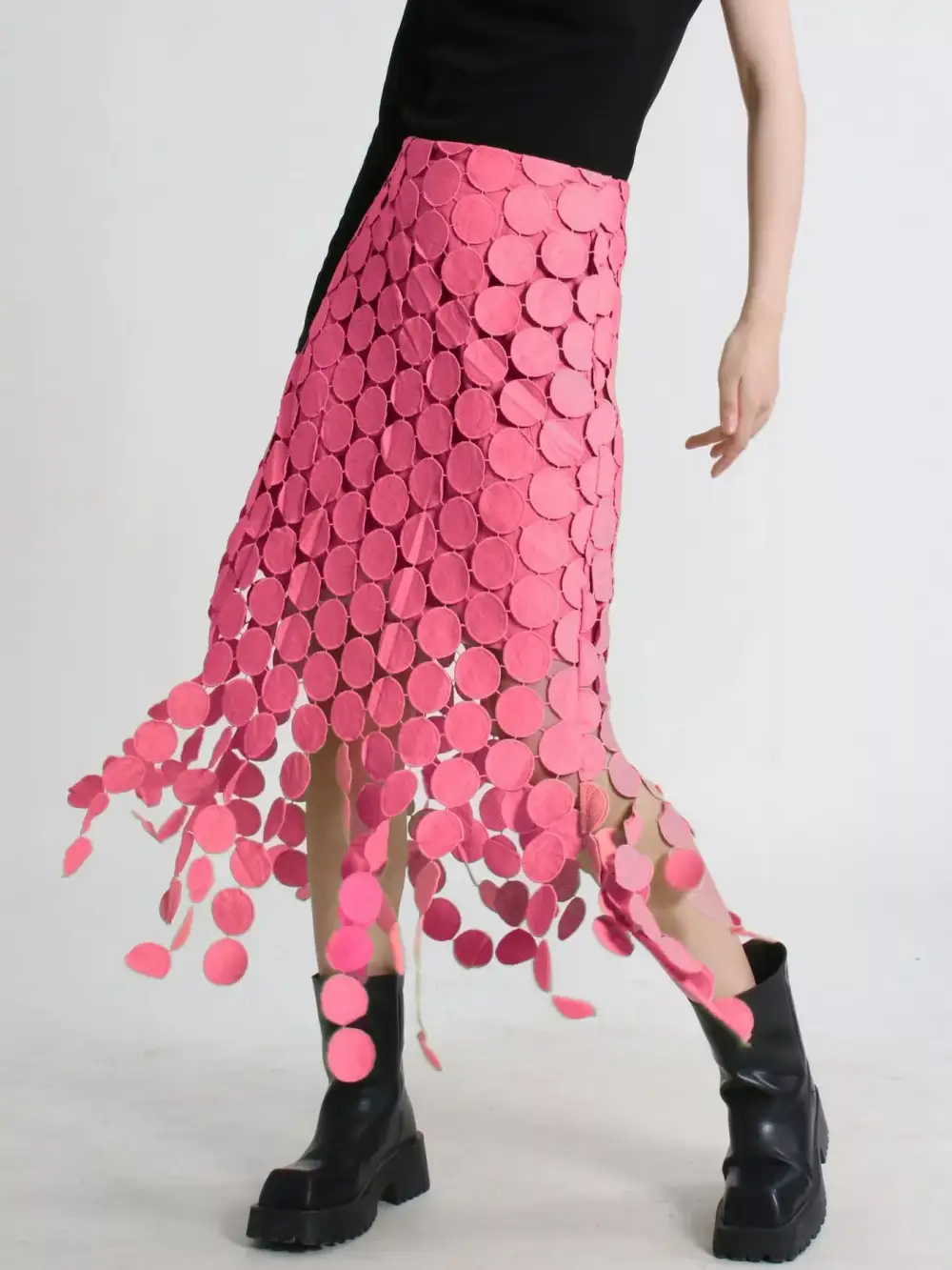 Balanced Fringe Midi Skirt