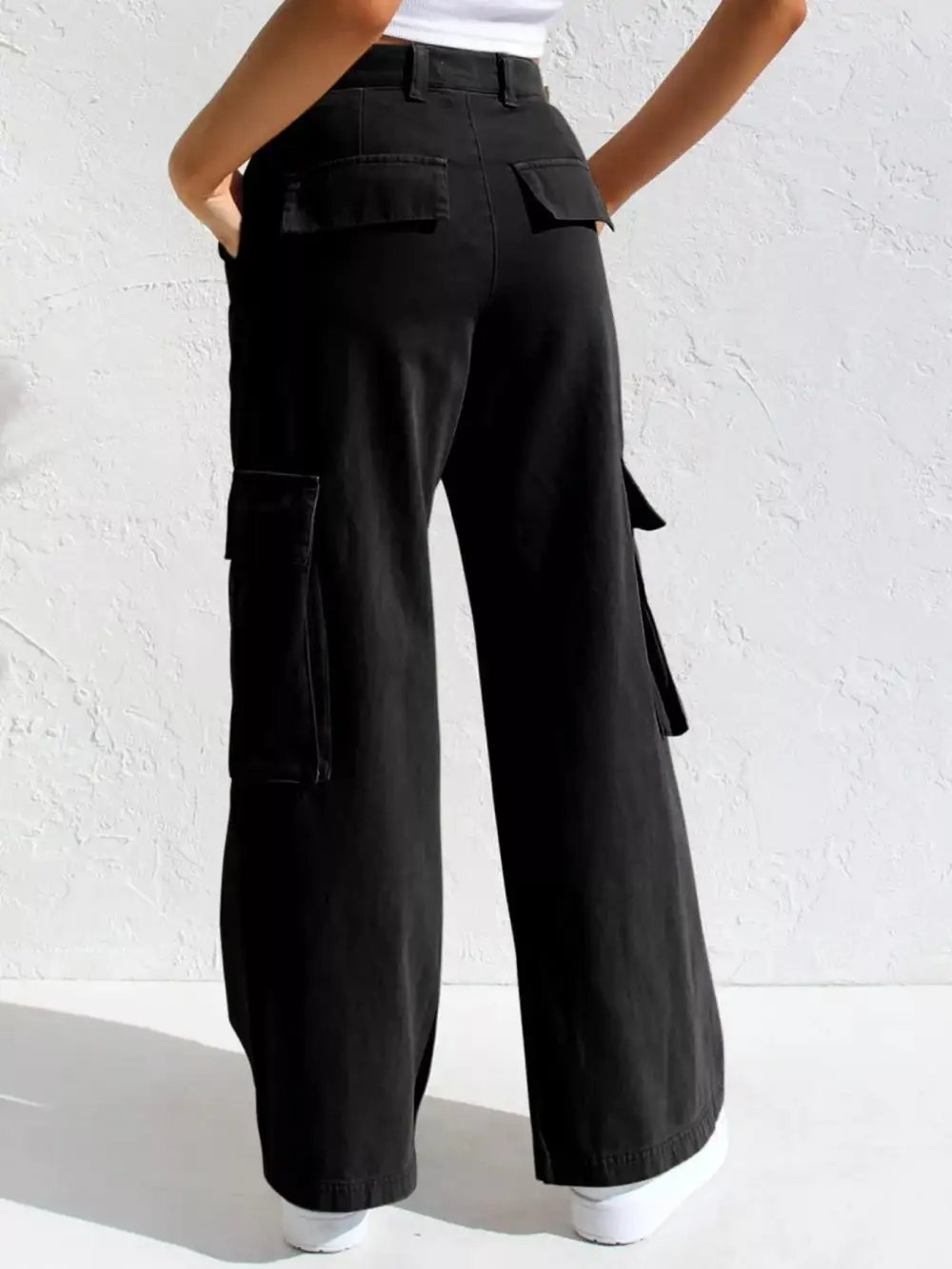 Polished High Waist Wide Leg Denim Jeans