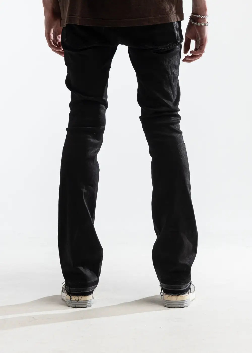 Skinny Raw Hem Flare Jeans