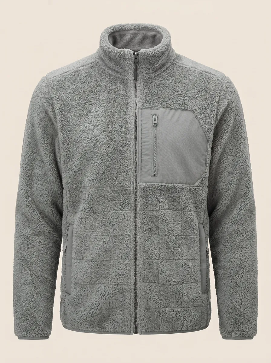 Forest Sherpa Fleece Denim Jacket