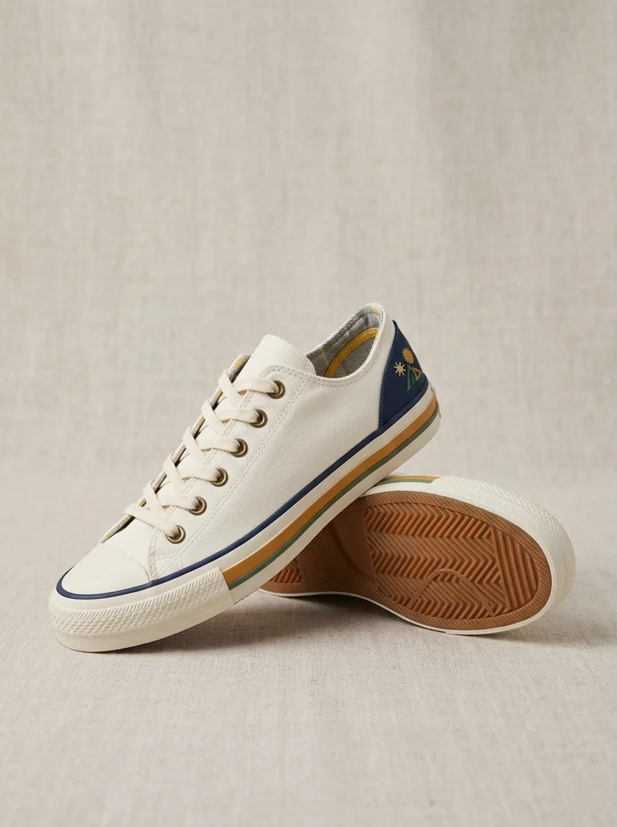 Mountain Nature Unisex Low-Top Canvas Sneakers