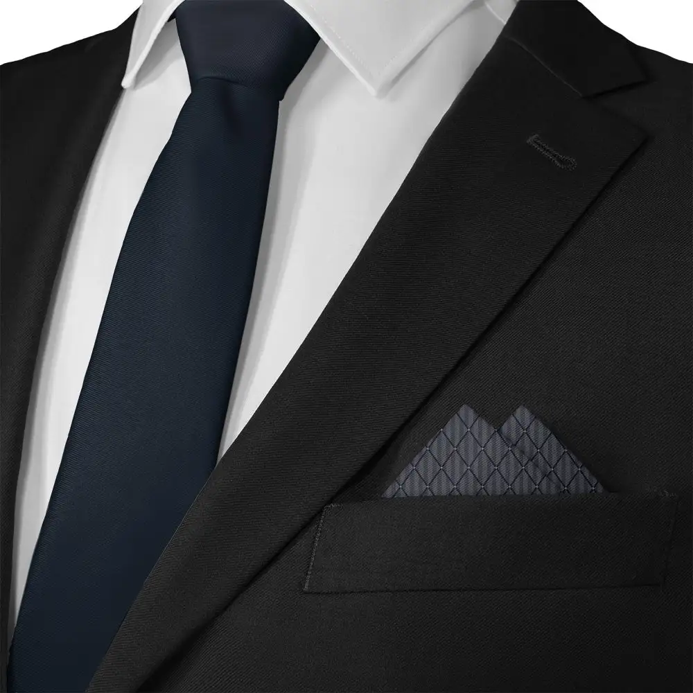 Classic Timeless Geometric Textured Pocket Square