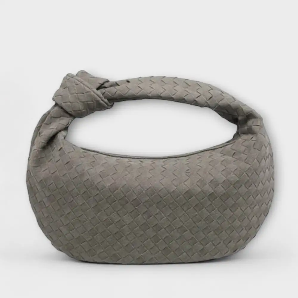 Structured Woven Leather Handbag