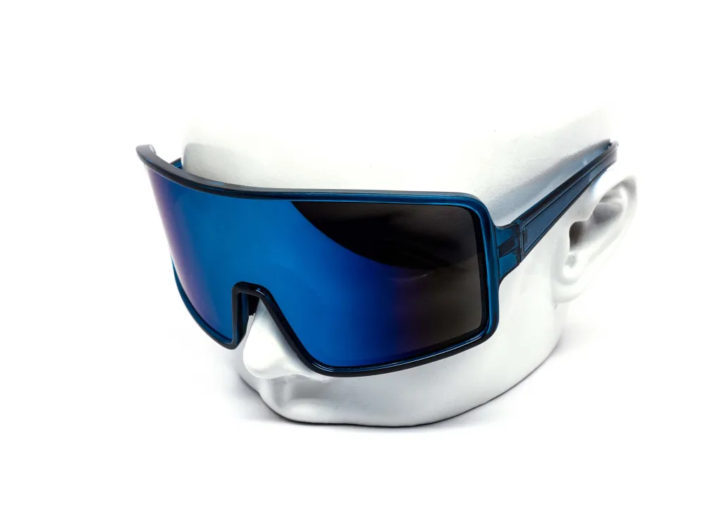 12-Pack Oversized Sport Shield Mirror Full-Frame Sunglasses