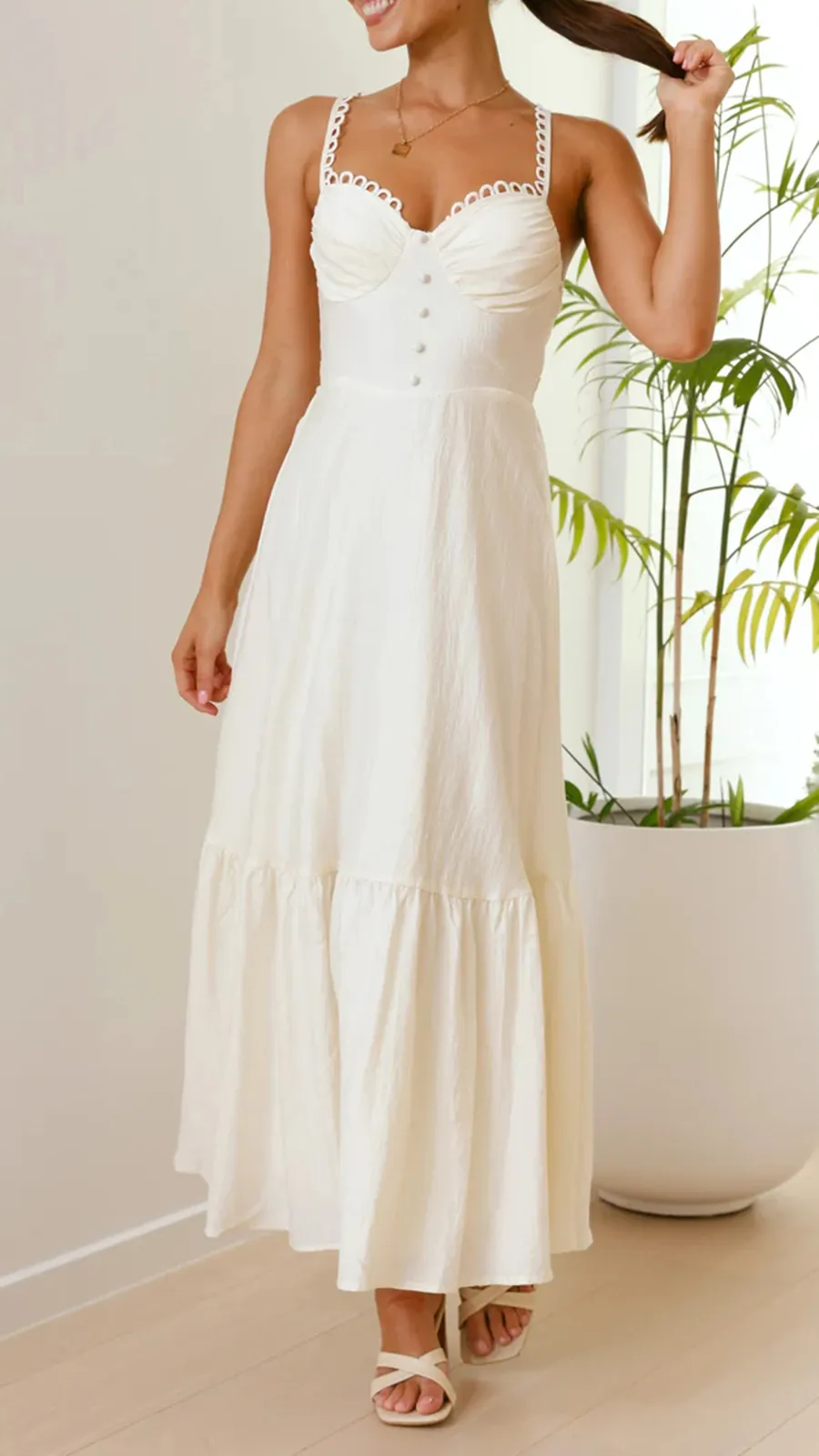 Front Button Detailing Dress