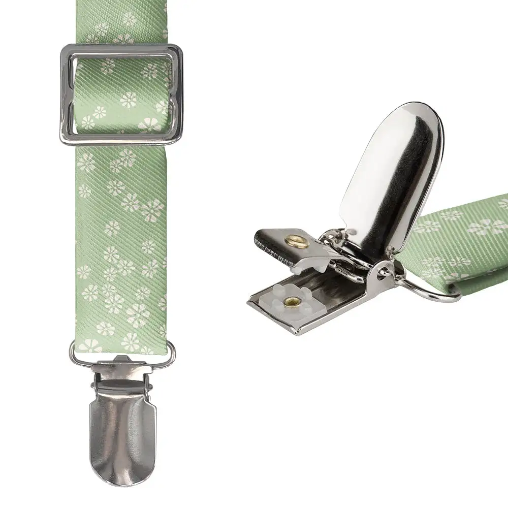 Floating Floral Pattern Suspenders
