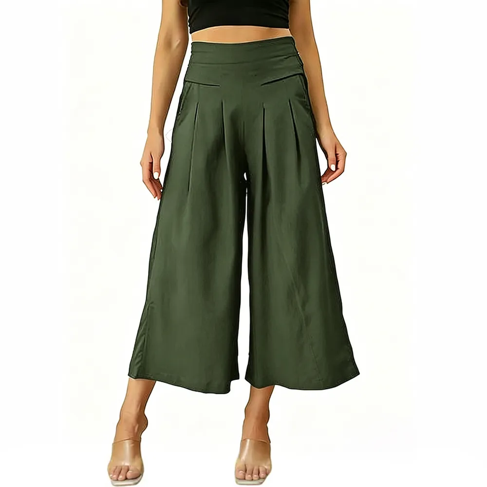 Women's Cotton-Linen Wide-Leg Pants