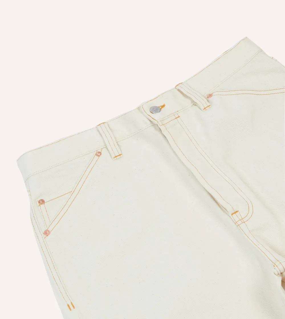 White Denim Shorts