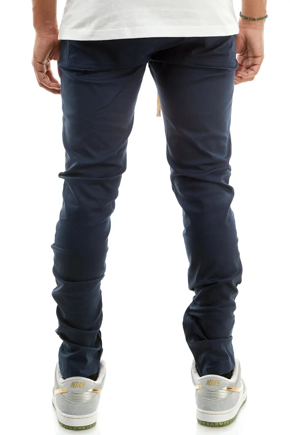Men's Utility Skinny Raw Hem Zip Detail Pants