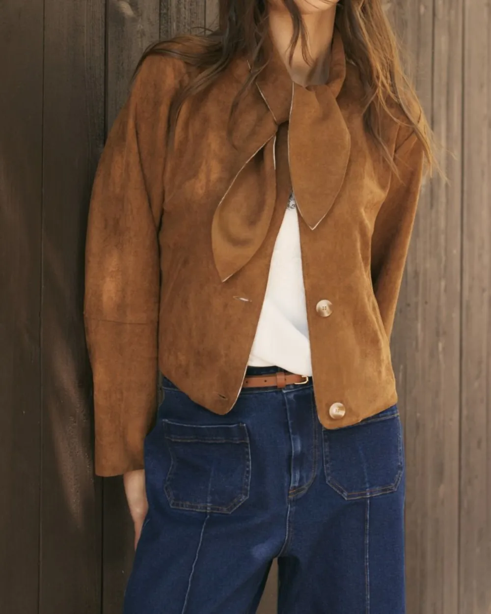 Tie Neck Casual Jacket
