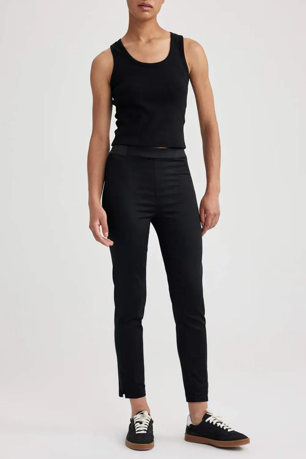 Normal Waist Satin Trousers