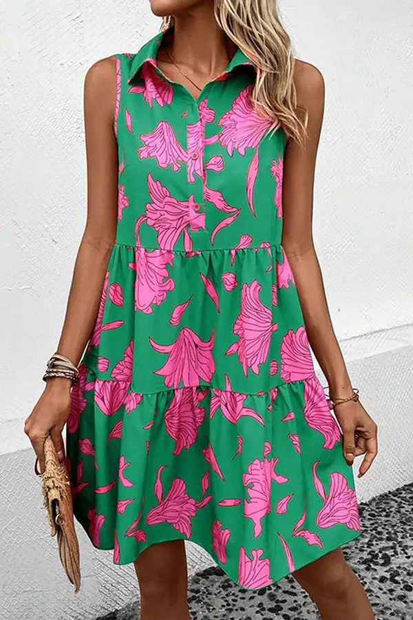 Floral Floral Print Casual Mini Dress