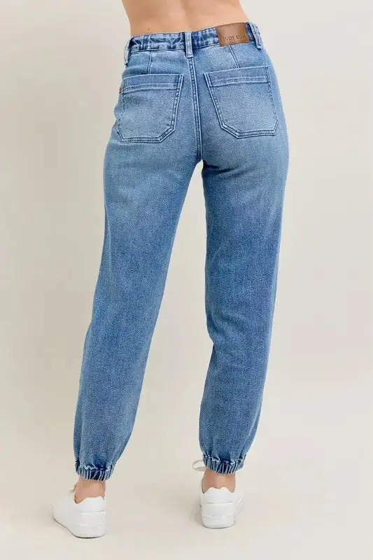 High Waist Jogger Plus Denim Jeans