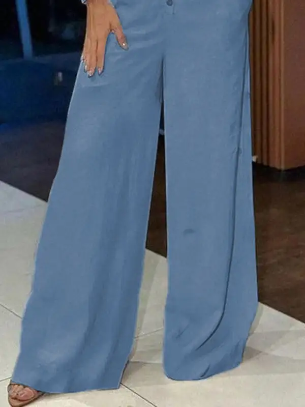 Jumpsuits Met Lange Mouwen Wijde Pijpen En Split