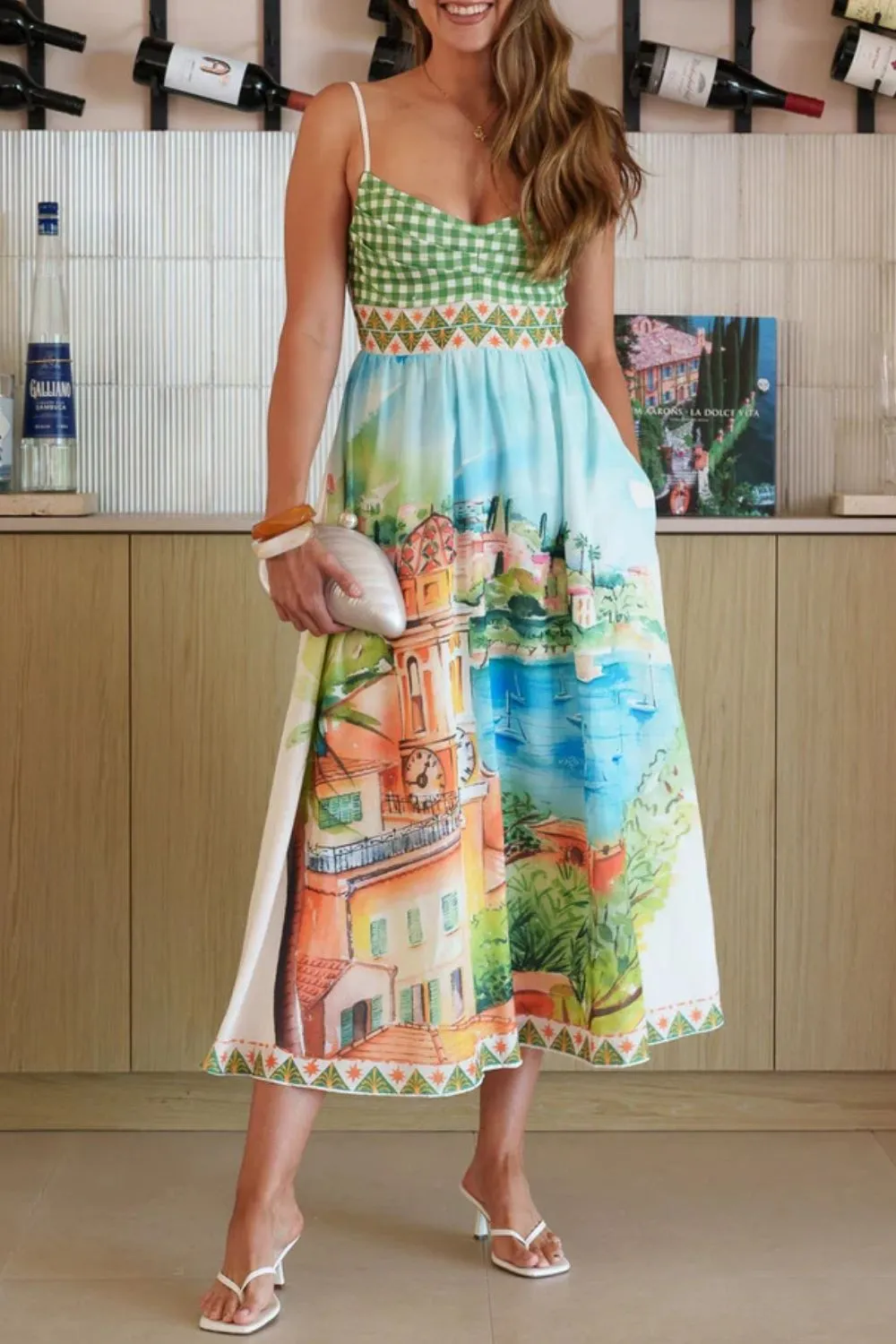 Plaid Printed Midi Dress