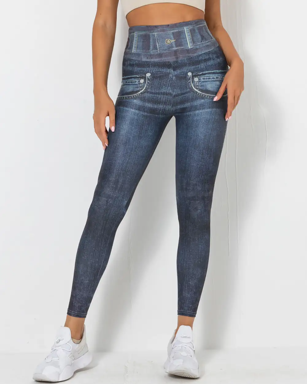 Active Scrunch Denim Yoga Pants