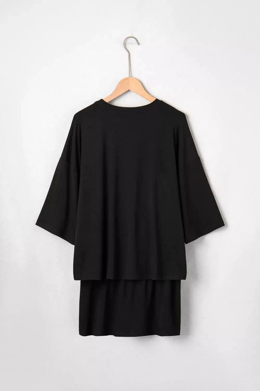 Oversize Tee Tie Wrap Mini Skort Set