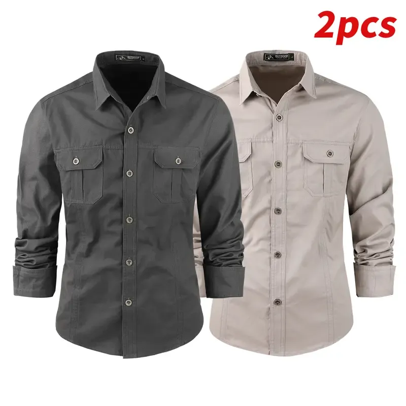 Men's Long Sleeve Cotton Casual Shirt