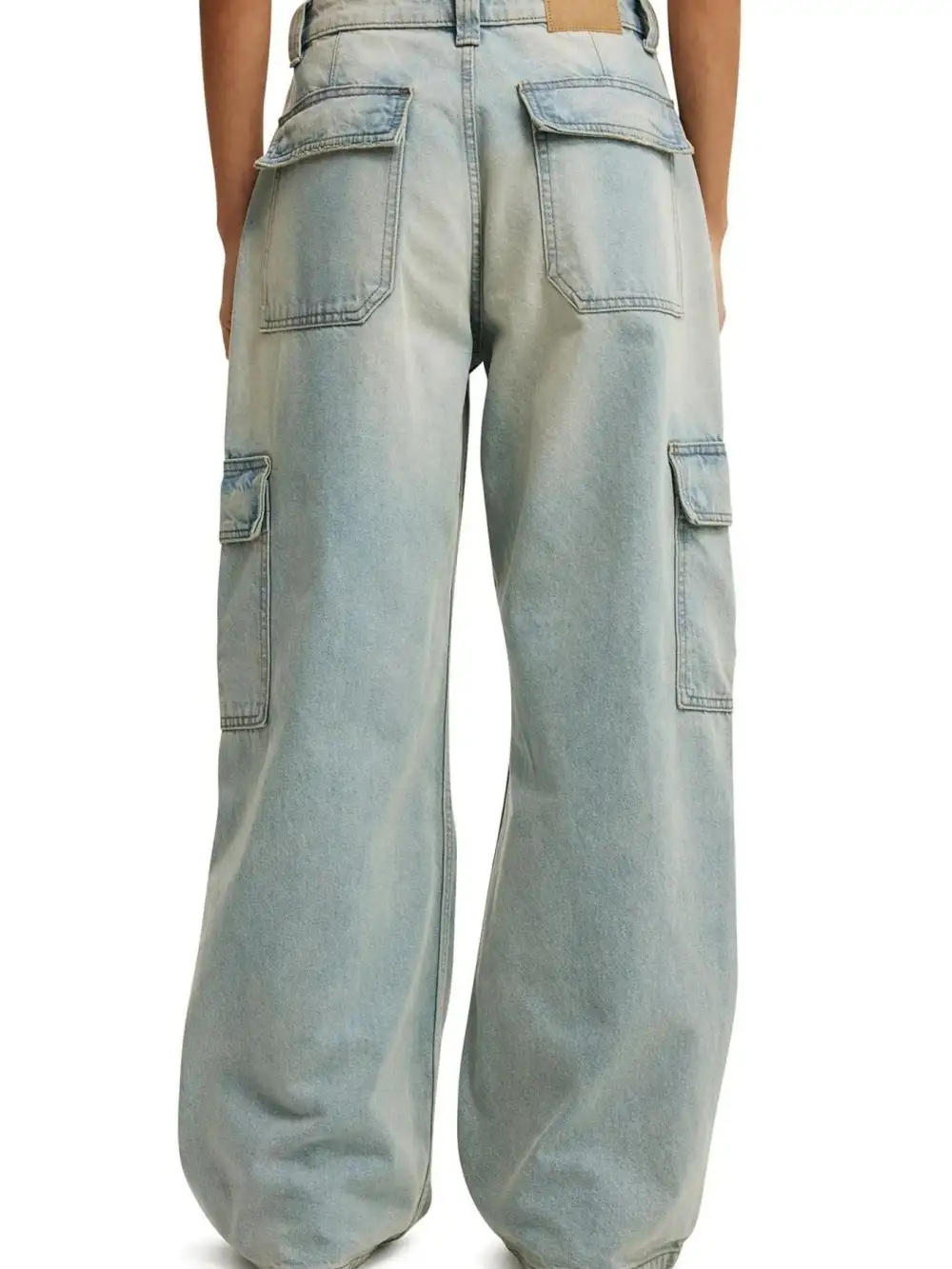 Tailored Wide Leg Denim Jeans