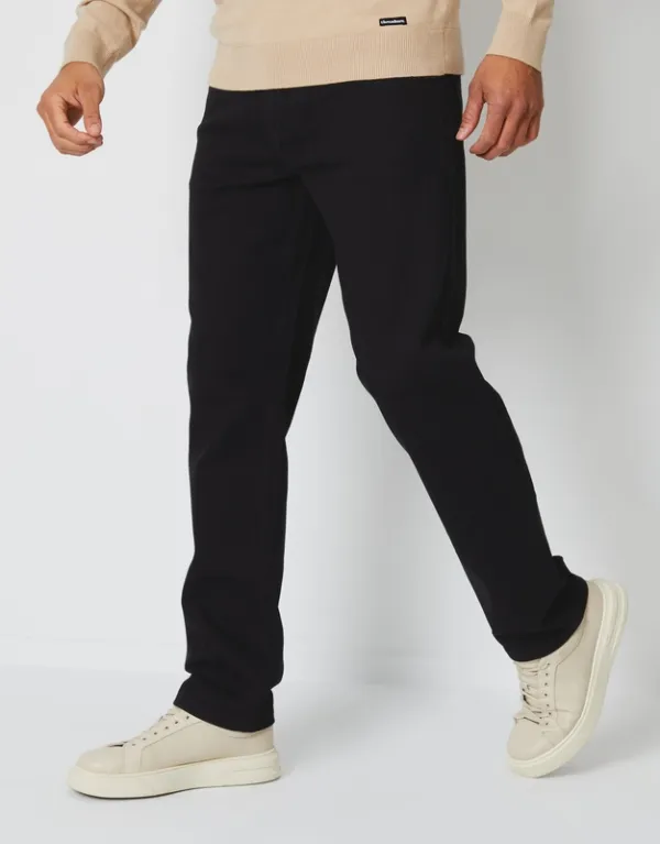 Black Straight-Leg Jeans