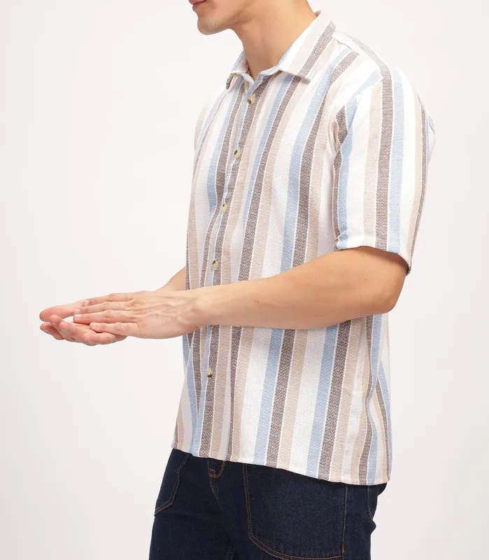Multicolor Striped Casual Shirt