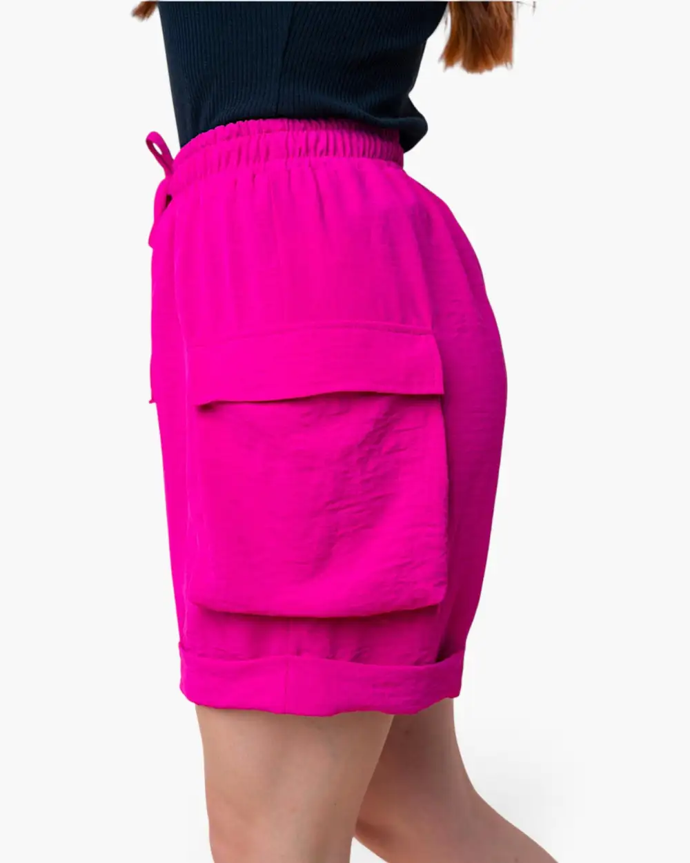 High Rise Cargo Shorts