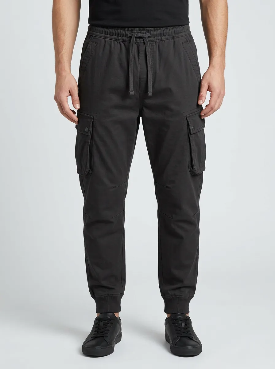 Tactical-Inspired Multi-Pocket Printed Men's Cargo Pants