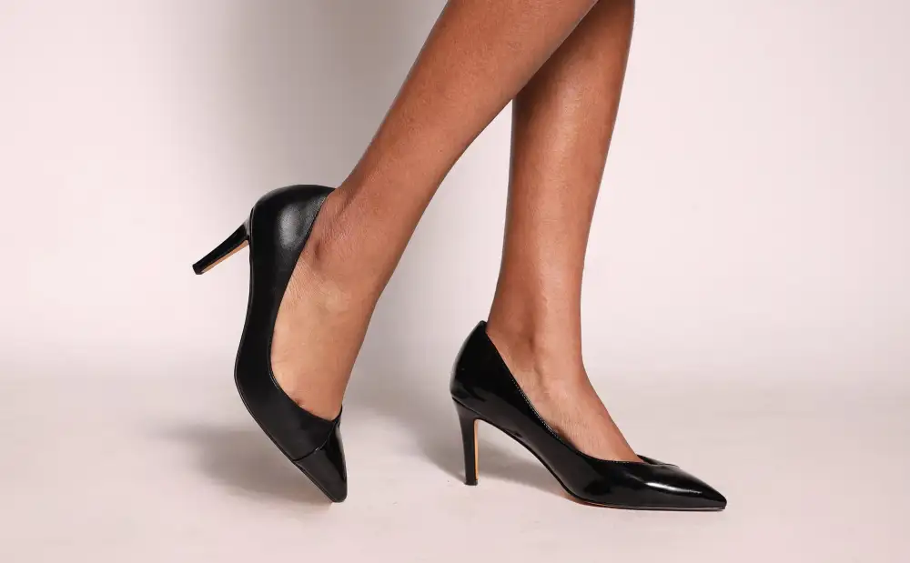 Classic Faux Leather Pointed Toe Stiletto Pumps