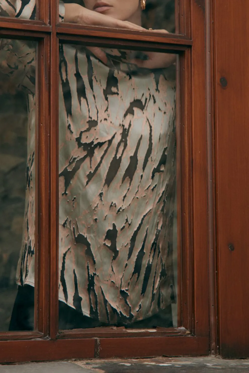 Silk Blend Button Back Blouse