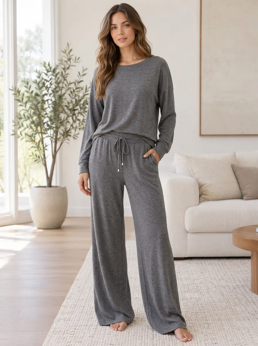 Women's Easygoing Lounge Wide Leg Relaxed Set
